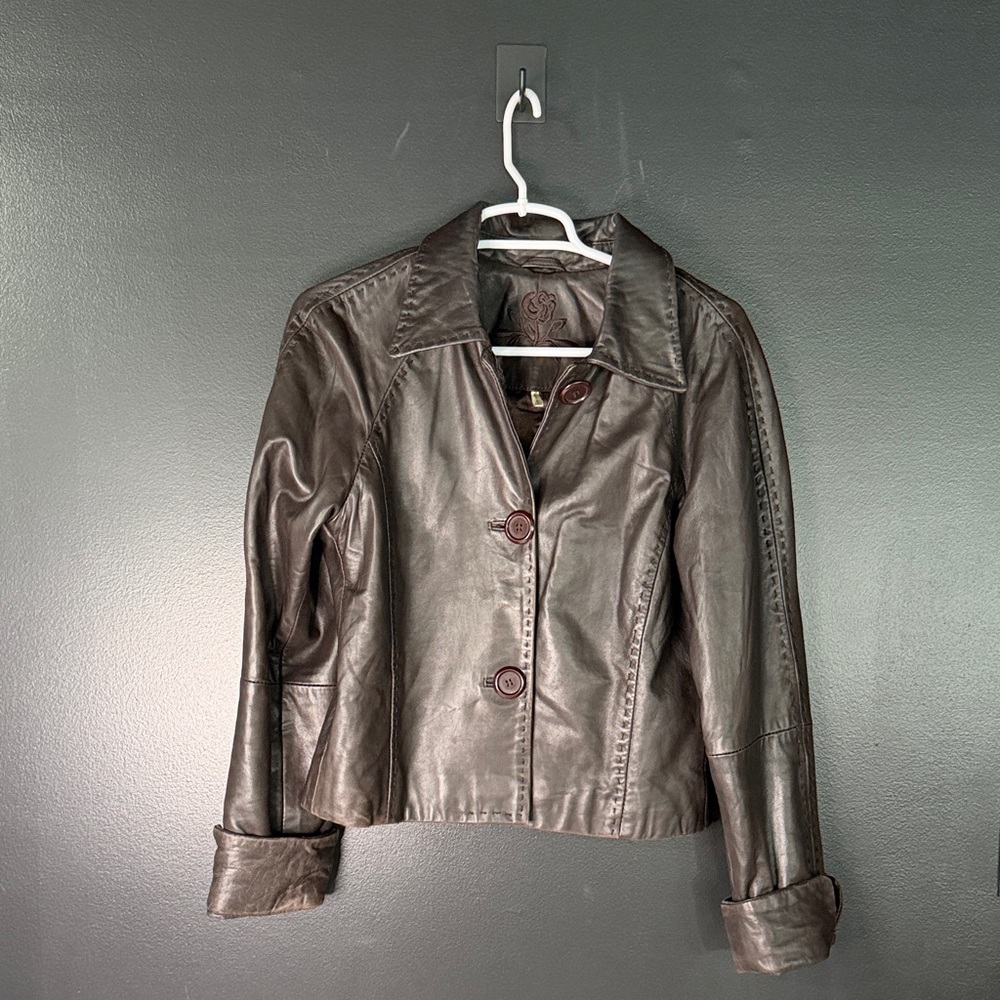 Provence d’amour Women's Brown Leather Jacket size small